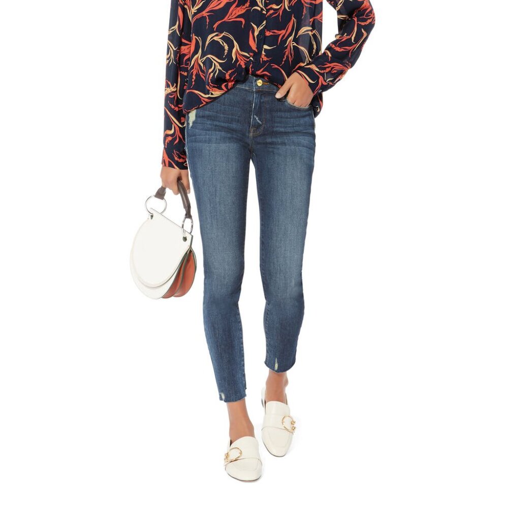 Frame Le Skinny de Jeanne Victoria Park Distressed Jeans